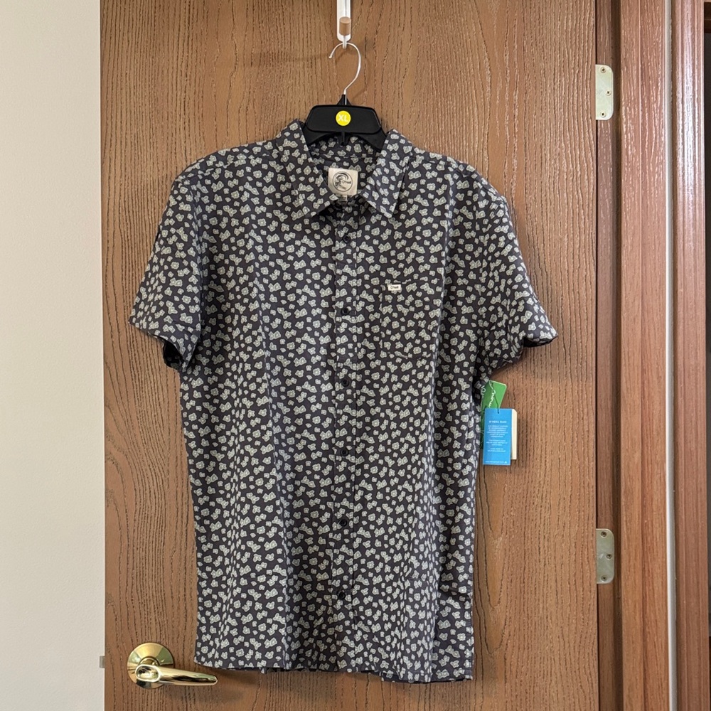NWT O’Neill Men's Short Sleeve Button Down Shirt OG Eco Standard